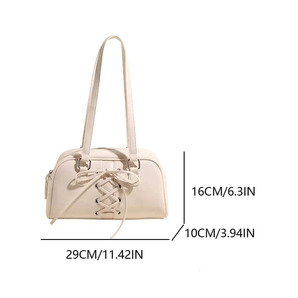 Ship from US Boston Tote Bag for Women with Zipper Bowling Handbag PU Leather Underarm Hobo Work Travel 250227FBB