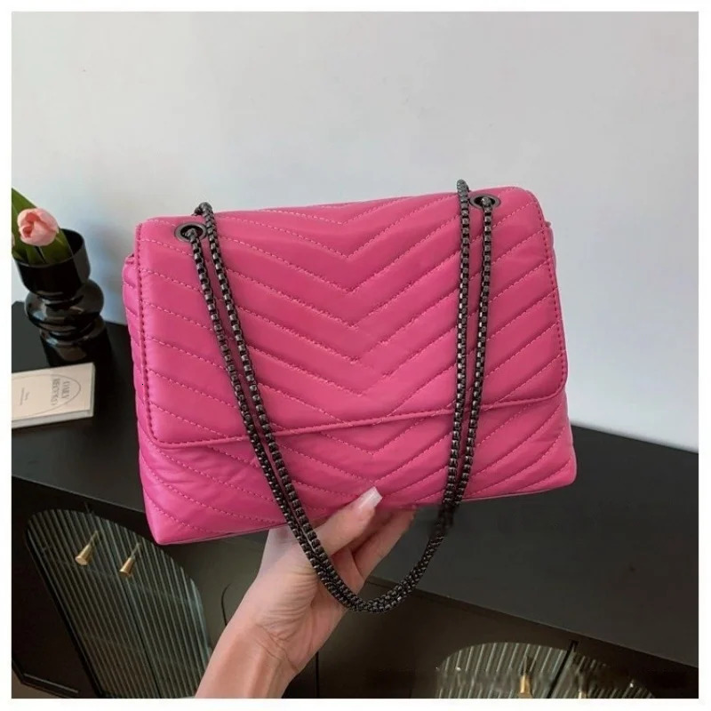 Ship from US Vintage High Quality Floral Trendy Lock Chain Womens Shoulder Crossbody Bag Underarm Crossborder 250227FBB