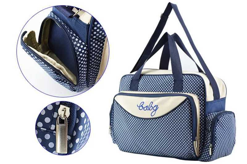 Diaper Bags MOTOHOOD Baby Diaper Bag Organizer Baby Care Carriage Bag For Stroller Fashion Dot Multifunction Baby Bags For Mom 45*15*30cm Y250227D3PD