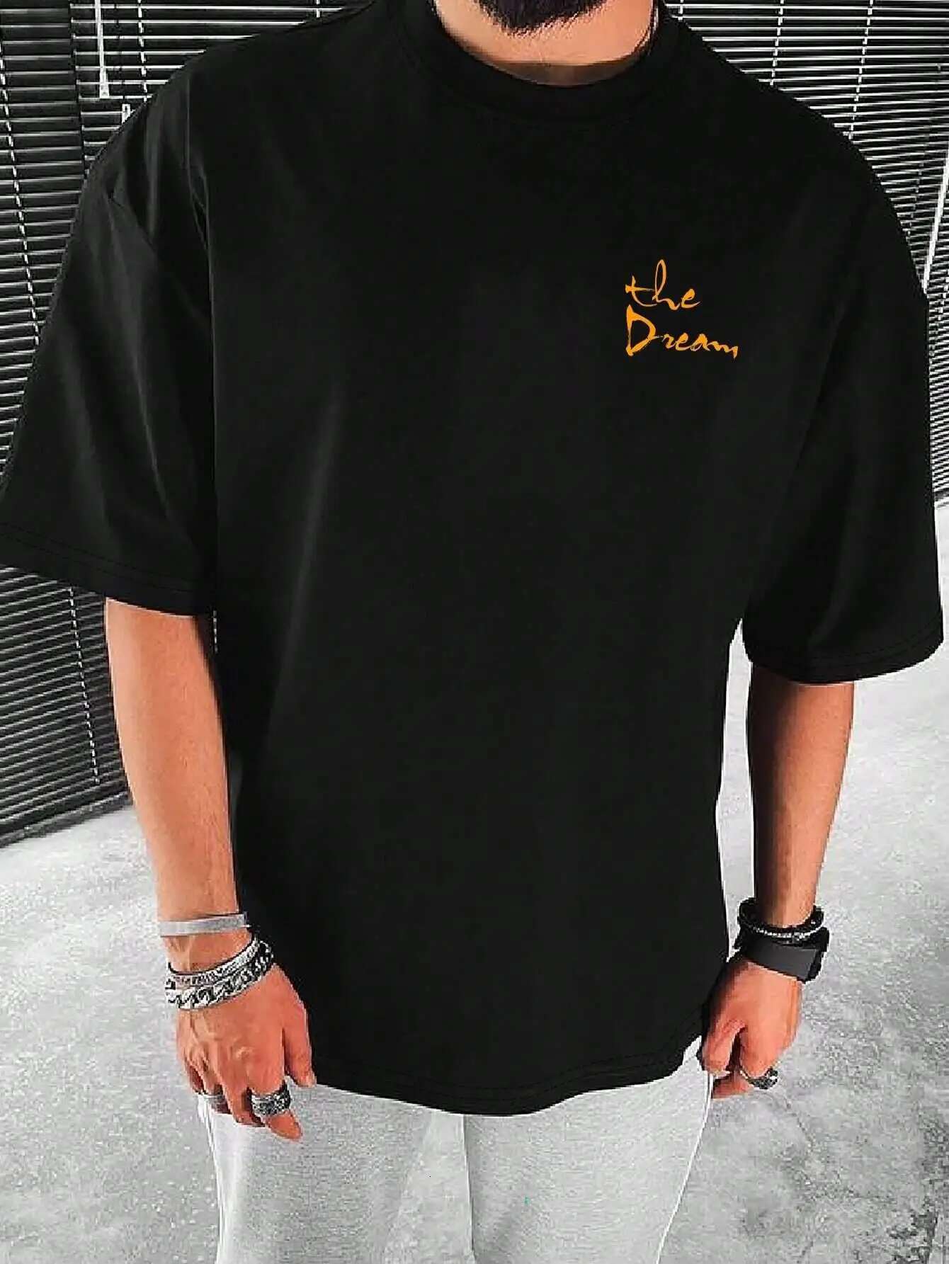 2025 New Men's Versatile Fashion Summer Designer T-shirt Hip Hop Street Wear Cotton Loose Comfortable Casual Top Breathable Quick Drying T-shirt
