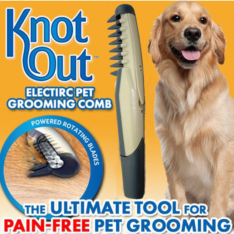 Pet Comb Electric Pet Hair Knot Remover, Pet Dog Grooming Comb Hair Trimme for Dogs Puppies Cats