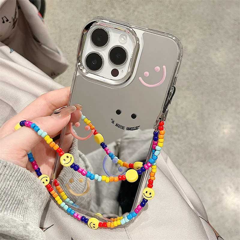 Ins Colorful Smile Mirror iPhone 15 14ProMax Case for 13Plus 12 11 Pro Phone Cover Z250227