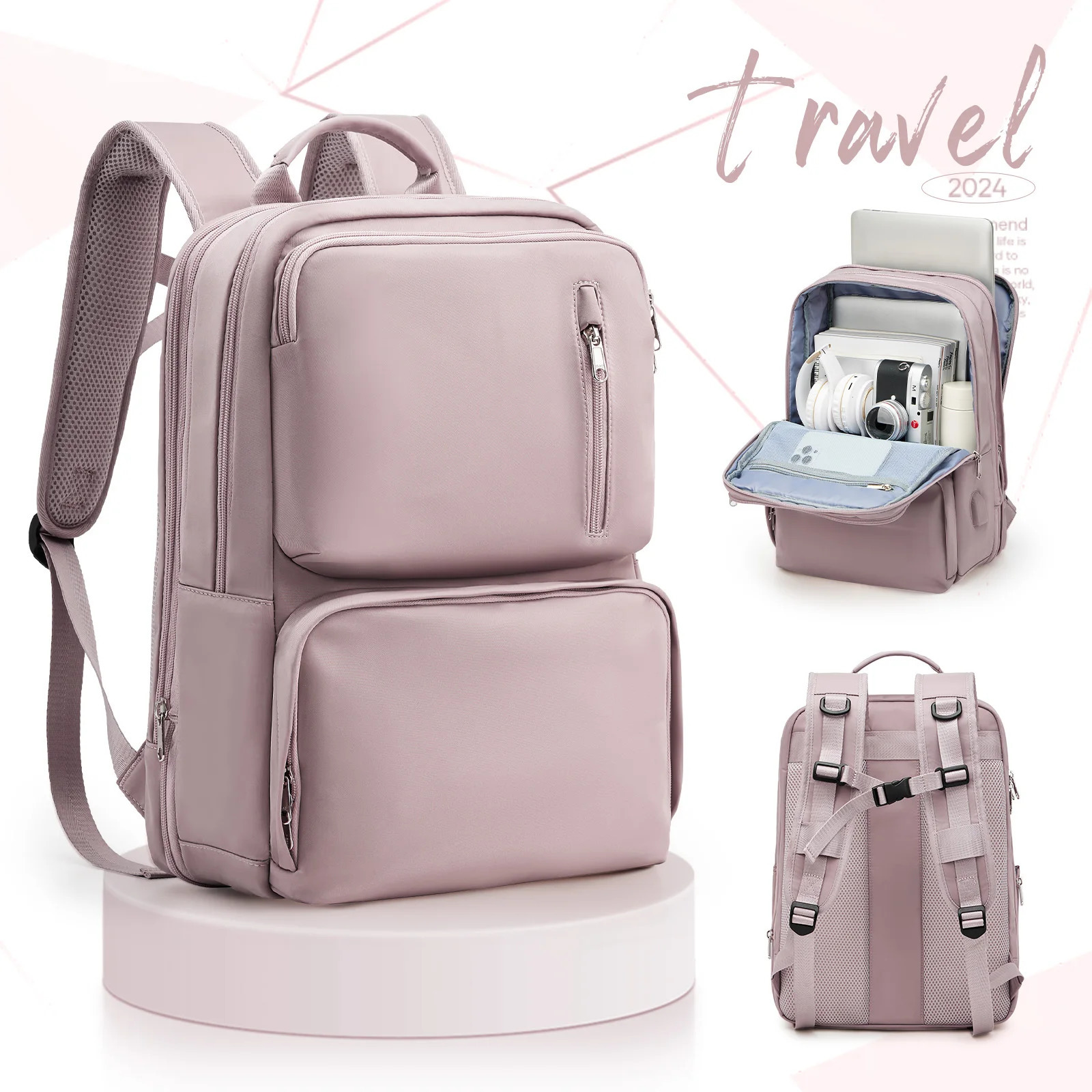 Ship from US Travel Backpack Women Carry On College for 156 Inch Laptop Nurse Teacher Mens Bag 250227FBB