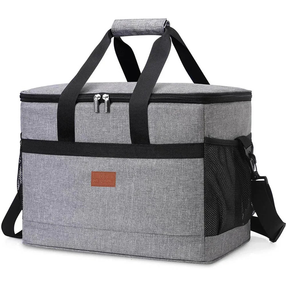 Ship from US 35L Large Capacity Collapsible Cooler Bag Insulated Picnic Lunch Box Cooling for Outdoor Travel Camping BBQ Family Party 250227FBB