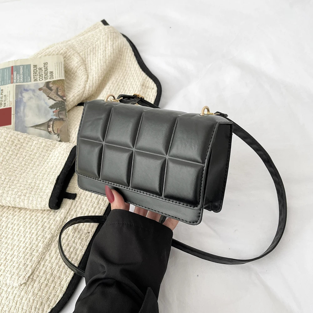 Ship from US Trendy Classic Shoulder Bag Women PU Leather Crossbody Simple Solid Color Flap Messenger Fashion Handbags Pouch 250227FBB