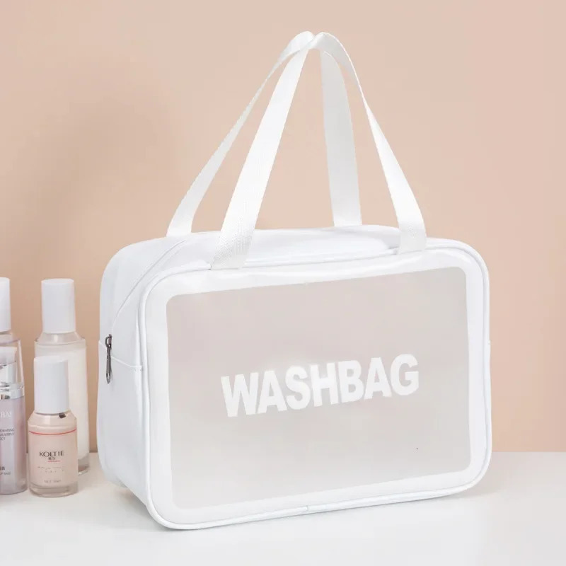 Ship from US Home Travel Transparent Makeup Bag Toiletries Bath Supplies Storage Waterproof Cosmetic Wash Beauty Kit 250227FBB