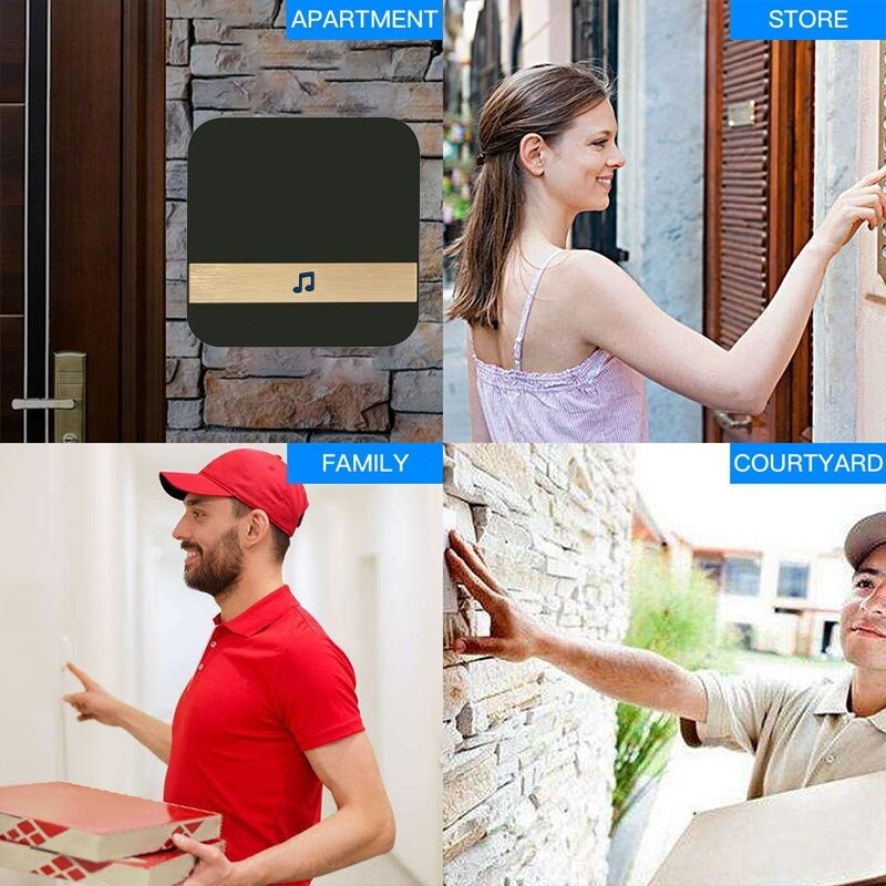 Smart Indoor Doorbell Wireless WiFi Door Bell Ring for Video Doorphone Home long distance EU US UK AU plug