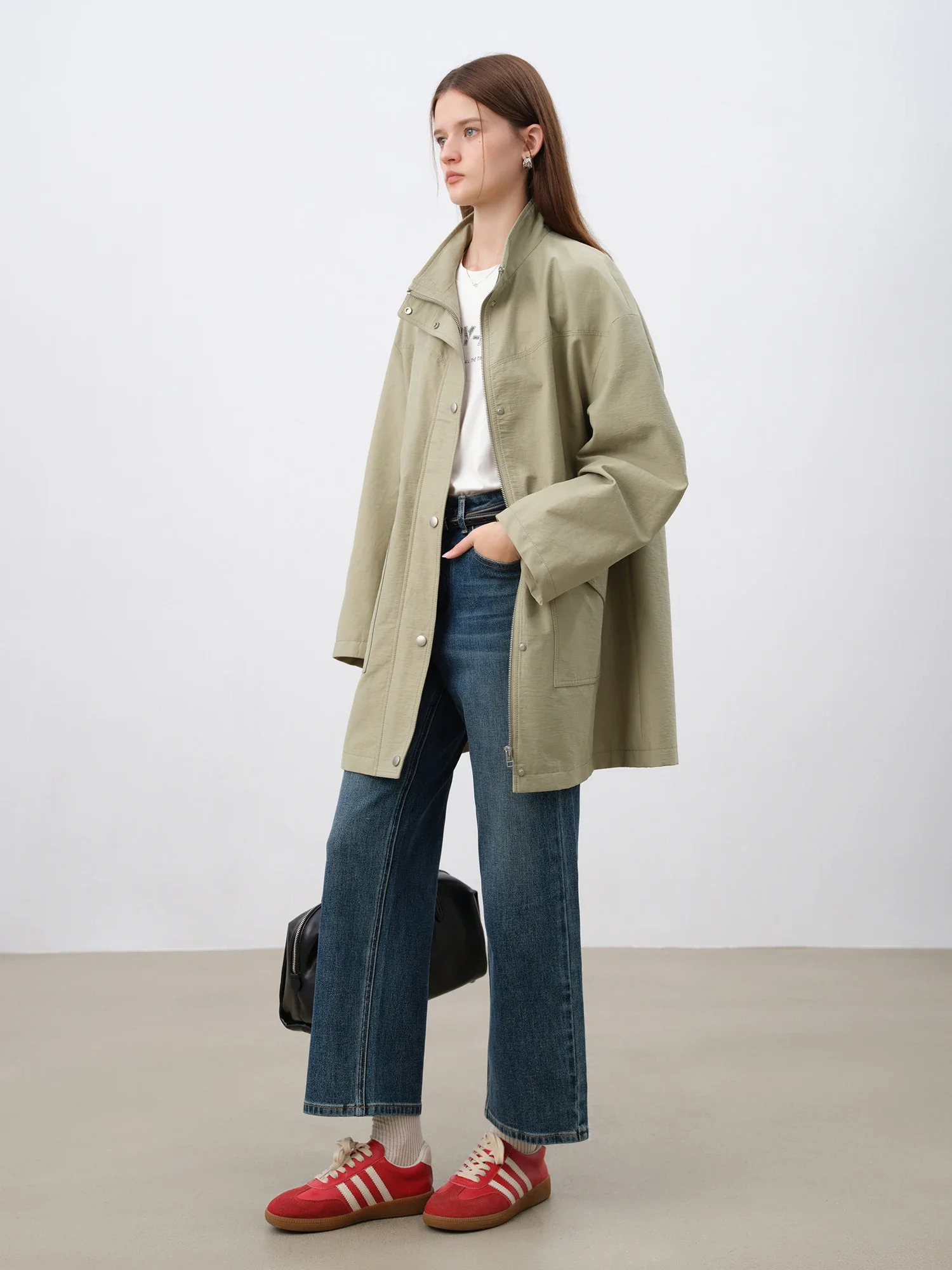 ZIQIAO Petite Size Women Spring Jeans Cotton Elastic Female Retro Denim Blue Cropped Jean Casual Pants 25ZQ91117 250226