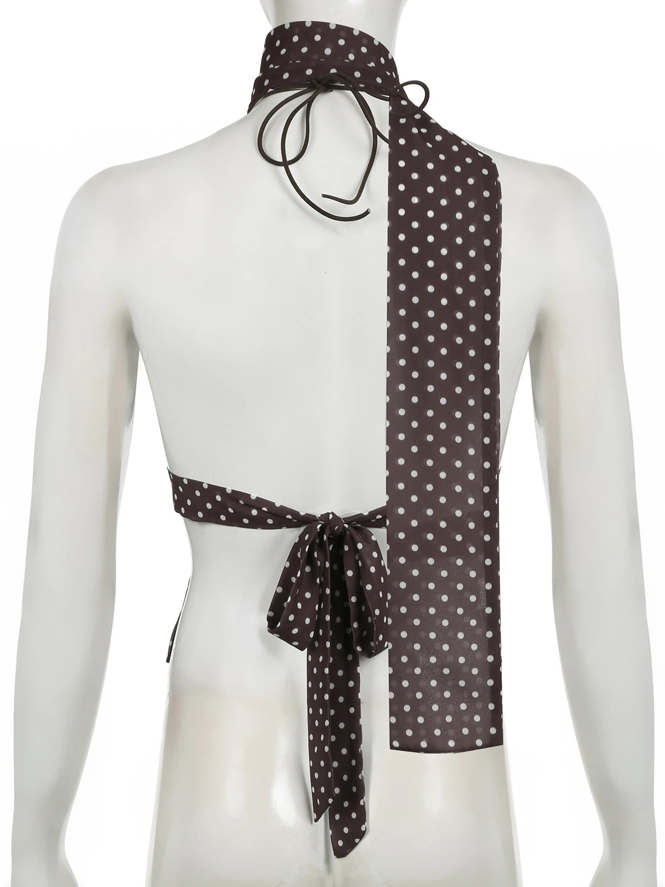Rockmore Summer Camisole Slim Vest Sexy Women Sleeveless VNeck Ribbon Tank Top Female Solid Polka Dots Tops Y2k Coquette 250227