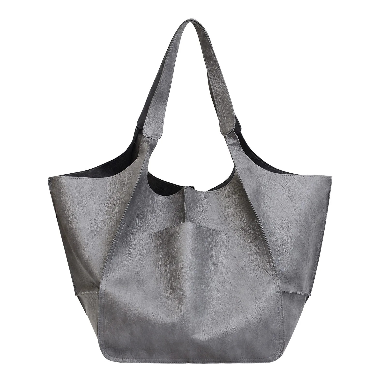 Ship from US Solid European American Style Large Bag Over The Shoulder Bags For Women Leather Capacity One Portable Tote 250227FBB