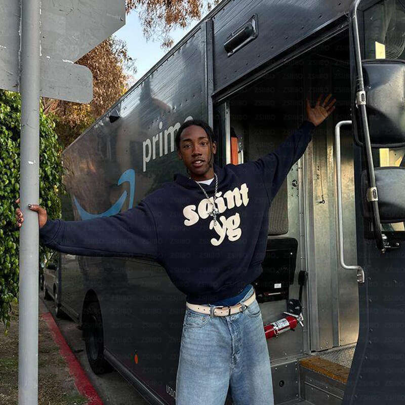 New autumn and winter hoodie set with fashionable INS style letter printed long sleeved pullover hooded sweatshirt