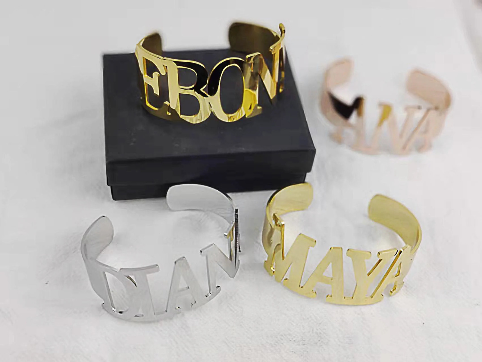 Personalized Letter Bracelet Custom Name Bracelet Adjustable Stainless Steel Punk Bracelet Ladies Jewelry Girlfriend Gift 250227