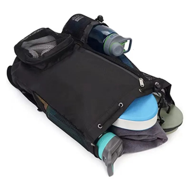 Ship from US Sports Drawstring Backpack with Mesh Pocket Fitness Travel Outdoor Sport Sackpack Large Capacity Gym Swim Beach Bags Camping Bag 250227FB