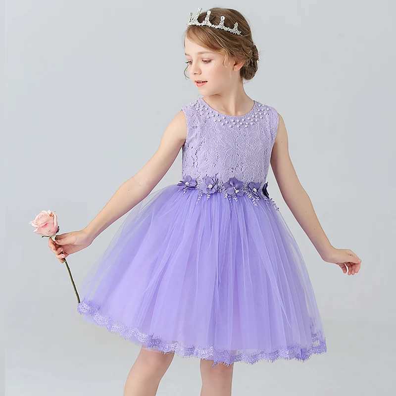 Girl's Dresses Girls Princess dress Childrens Day Birthday Party Lace Bubble skirt Summer style Dress Y250227Q3FX