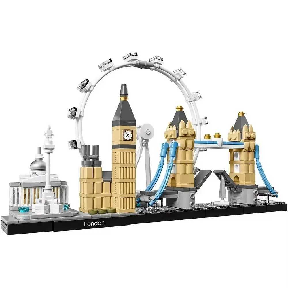 Creative street View London Sydney Chicago Building Blocks Kit B Classic City Model Kid Toys Gift 21033 21032 21034 21038 Y250227