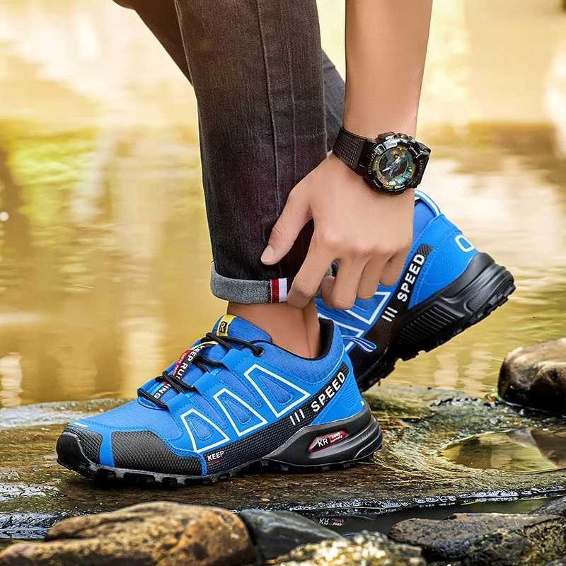 Mens Hiking Shoes Outdoor Leisure Sports Shoes Mountain Cycling Sports Shoes Cfortable Waterproof Outdoor Hiking Shoes Z250301