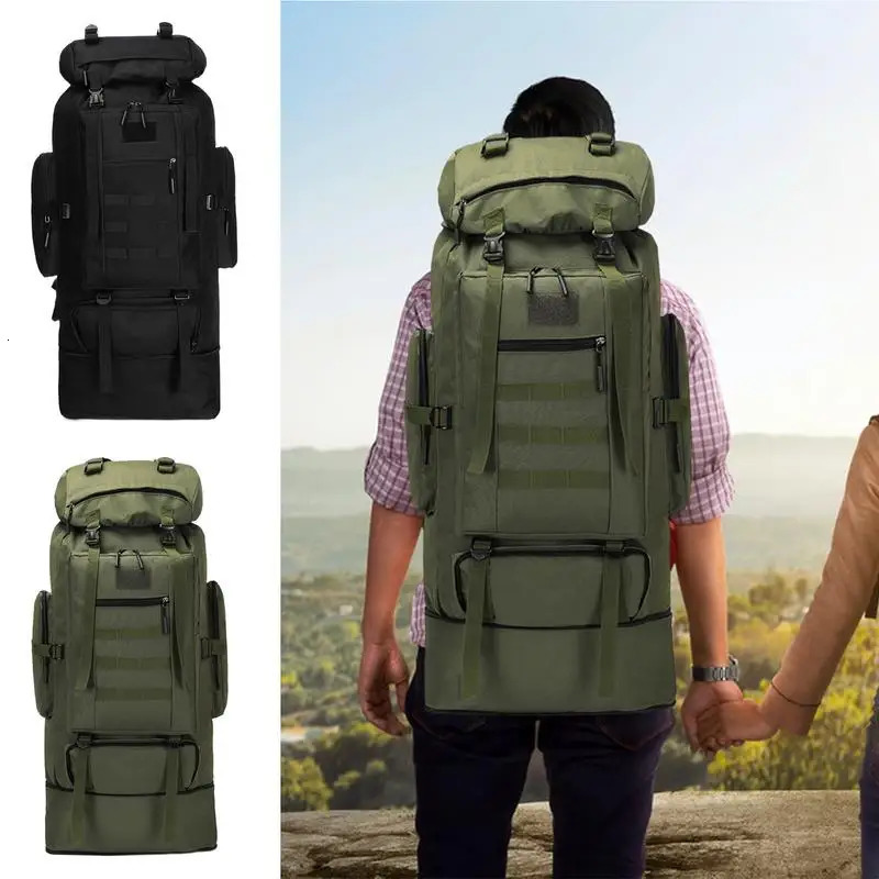Ship from US Mens hiking backpack large capacity Rucksack waterproof 250227FBB