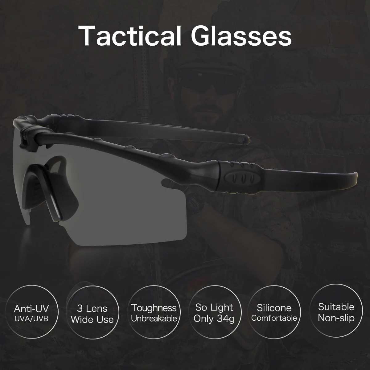 Men Women Army BALLISTIC 3.0 Protection Military Glasses Paintball Shooting Goggles Tactical MTB Cycling Polarized Sunglasses 250224