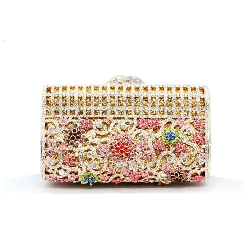 Fashionable Green wer Rhie Metal Women's Vintage Bag Designer Clutch Party HandBag Wedding Purse