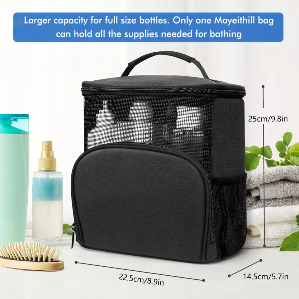 Ship from US Shower Caddy Bag Portable Hanging Tote Bags with Hook Travel Toiletry Makeup Organizer Pouch Cosmetic 250227FBB