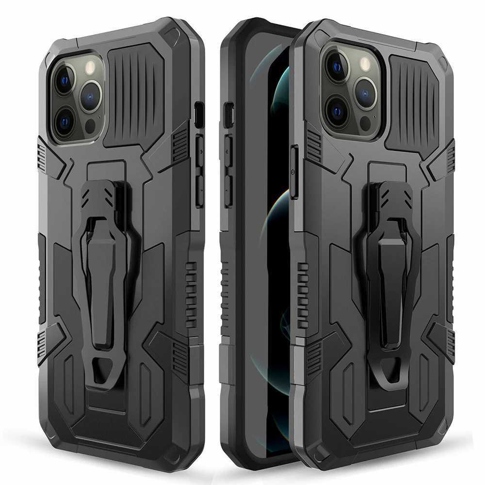 Belt Clip Heavy Duty Phone Case For iPhone 16 15 14 Plus 13 12 Pro Max Kickstand Shockproof Rubber Stand Back Hard Phone Cover Z250227