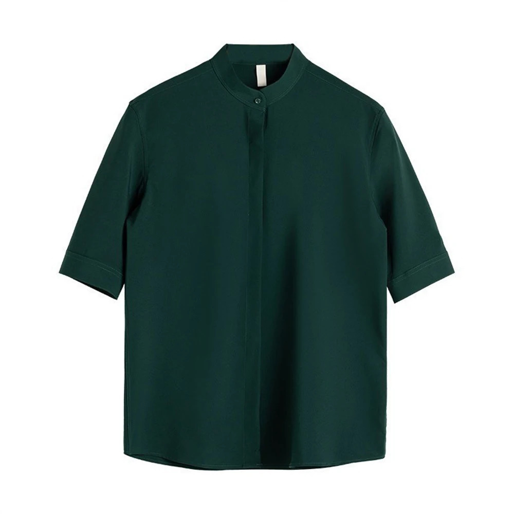 Mens stand up collar floral shirt with retro casual buttons and half sleeves mens solid color y clothing 250226