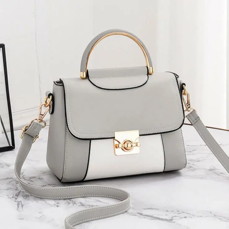 Ship from US L0458 Retro Small Jelly Contrast Leather One Shoulder Cross Body Beach Bag Suitable for Womens Handbags with Handle 250227FBB
