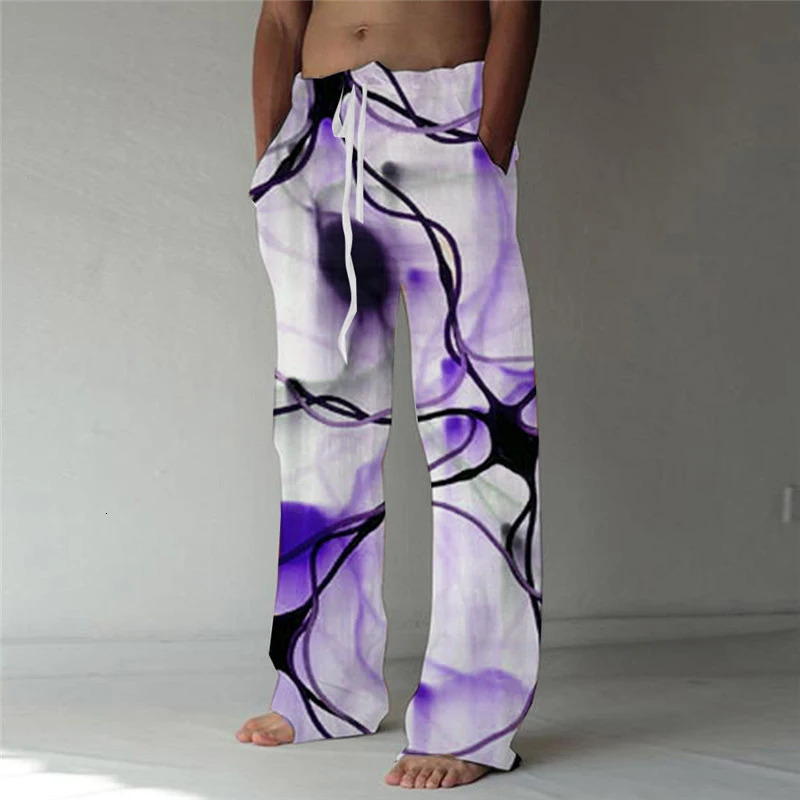 Mens Hippie Psychedelic Color Camouflage 3D Printed pants Mens Sweatpants Casual Jogging Pants Street Wear Fall Loose Sweatpan 250227