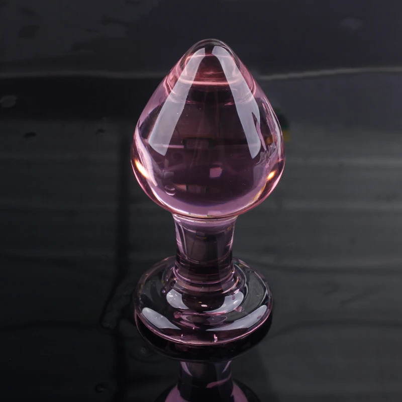 Candiway Exquisite Pink Crystal Glass Anal Plug Adult Masturbation Products Prostate Massager Erotic Toys For Couple 5 Styles 250227