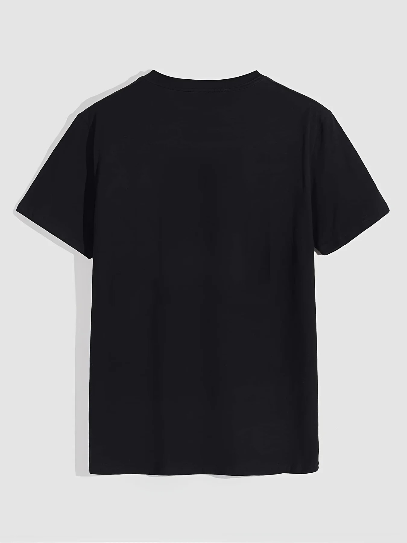 Mens 100% pure cotton summer loose size astronaut planet pattern print casual comfortable round neck short sleeved T-shirt top 250227