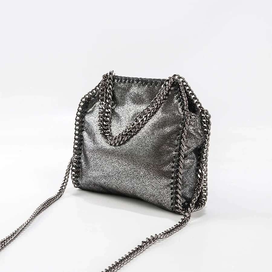 Women's Bags Brand Women's Metal Chain Small Square Crossbody Bags Trendy Snake Pattern Lady Messenger Phone Bag Females Handbags