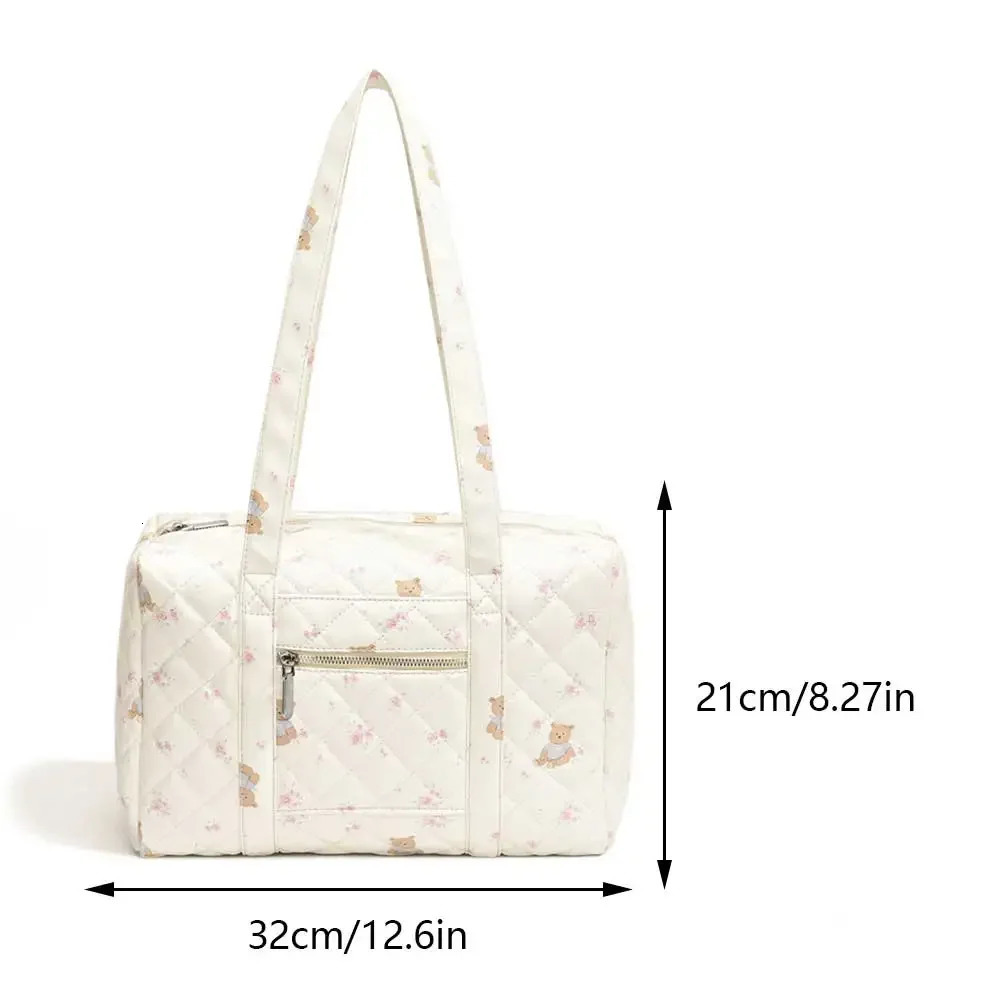 Ship from US Women Cute Baby Diaper Bag Large Capacity Quilted Nappy Adjustable Strap Maternity Female Outdoor Daily 250227FBB