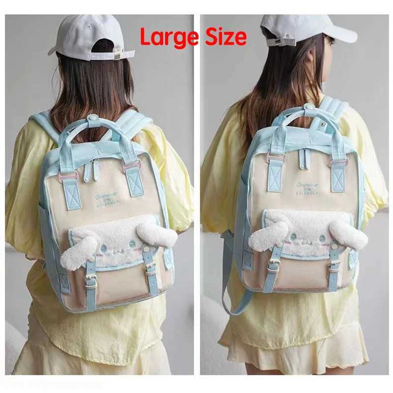 Diaper Bags PANGDUBE Cute Mommy Backpack Big Ear Dog Diaper Bag Cinnamon Rolls School Bag Baby Nappy Bags Students Backpack Y250227YH0T