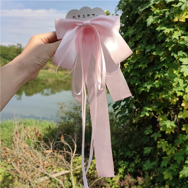30pcs solid color streamers hair clips kid toddler handsome gorgeous hair bows girls yarn beautiful hair accessories 250227