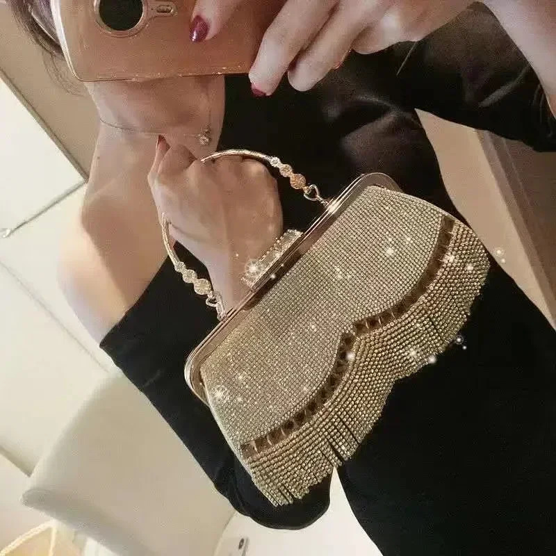 Hand for Wedding Party Banquet Diamond Clutch Bag Ladies y Evening Fashion Bridal Dress Bags ner 250226