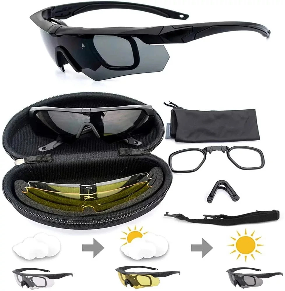 Outdoor Tactical Goggles Shooting Cs Riding Mountaineering Polarized Lenses Safety Glasses Training Bulletproof Glasses 250224
