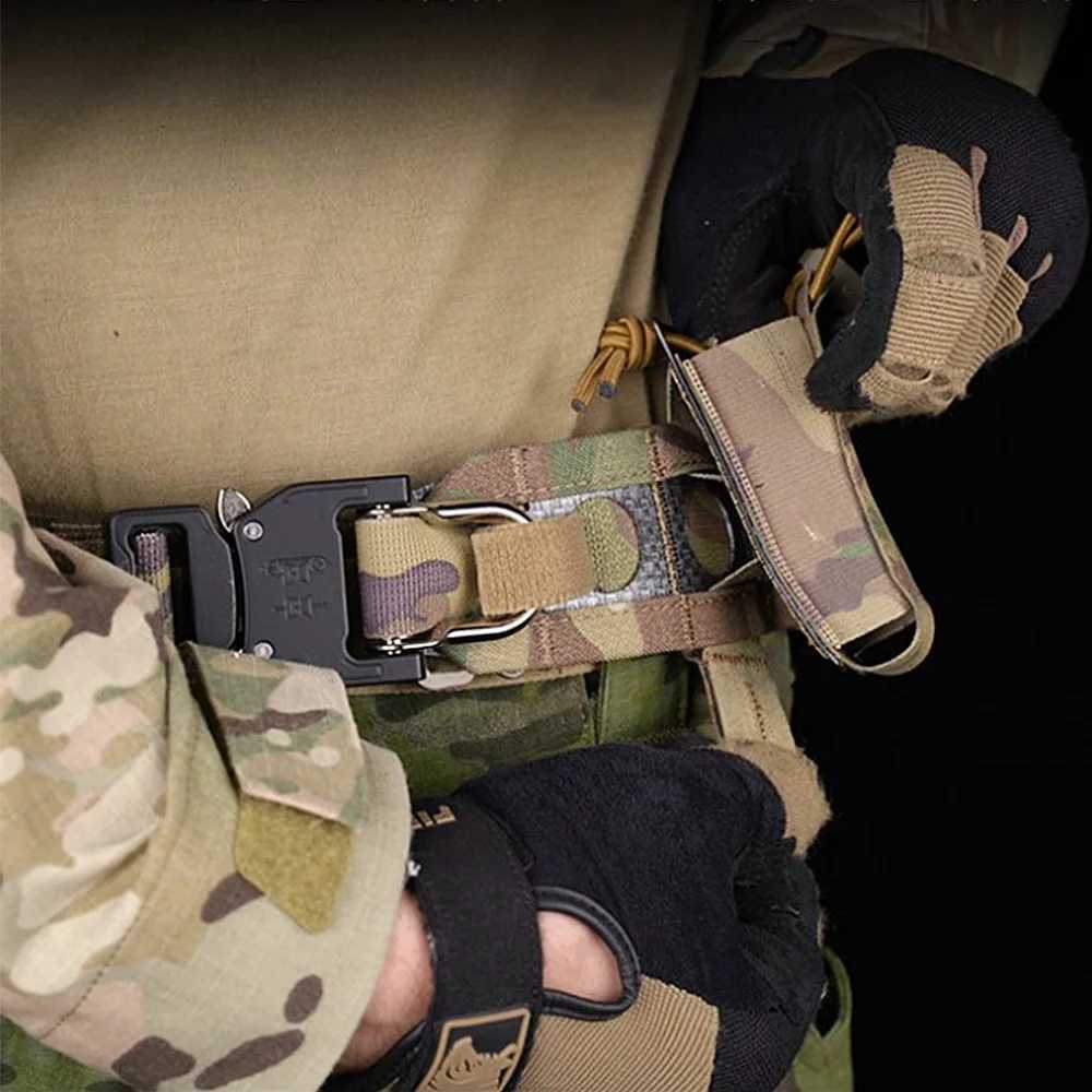 Tactical Bison Belt 2 Layers Batt Waistbelt Quick Detach Metal Buck MOL Waistband Outdoor Hunting Airsoft Gear Ferro Sty W250227