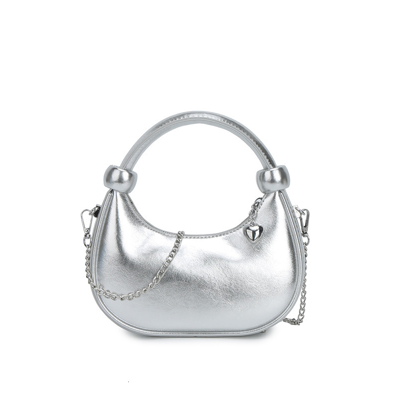 designer Spring New Single Shoulder Underarm Women's Korean Edition, Niche Crescent Bag, Trendy Half Moon Saddle