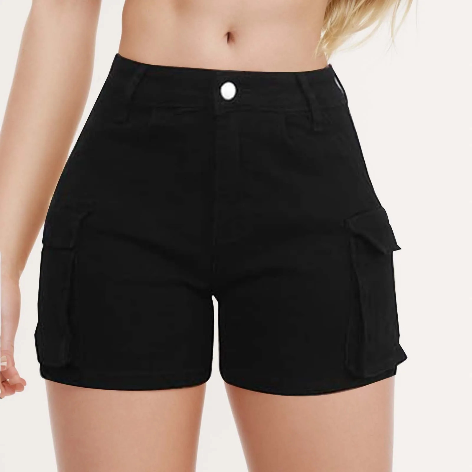 Womens Denim Shorts Summer Lady Clothing High Waist Denim Shorts Womens Fringe Frayed Ripped Jeans Shorts With Pockets 250225