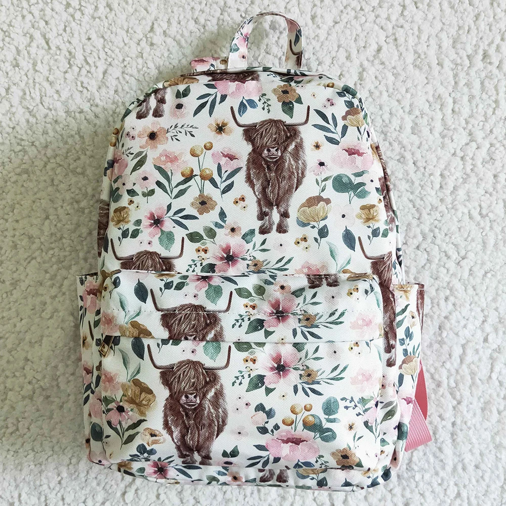 RTS Wholesale Mommy Bag Boutique Diaper Bag High Volume Baby Girls Backpack Cow Kids Casual Children Bags Zipper Hasp Backpack 250227