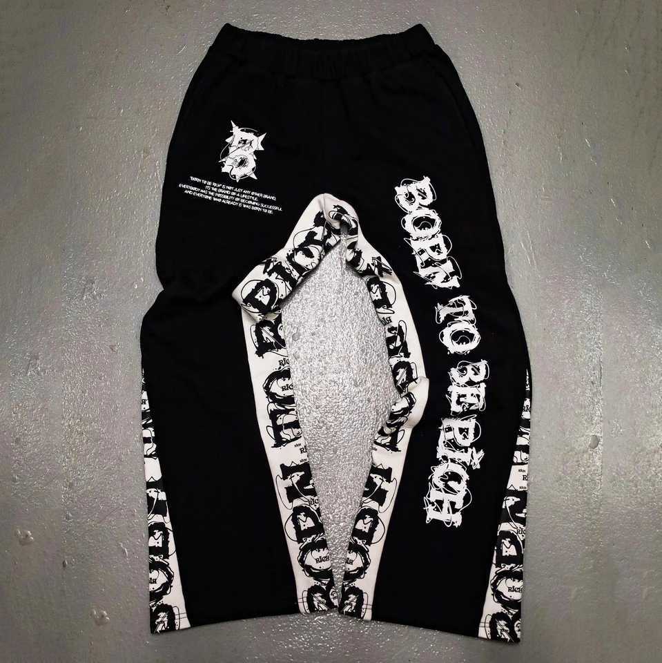 Men's Pants Y2k Pants Men Loose Print Trousers Casual Sweatpants Mid Waist Sporty Female Clothes Streetwear Hip Hop Vintage Flared Pants z250227