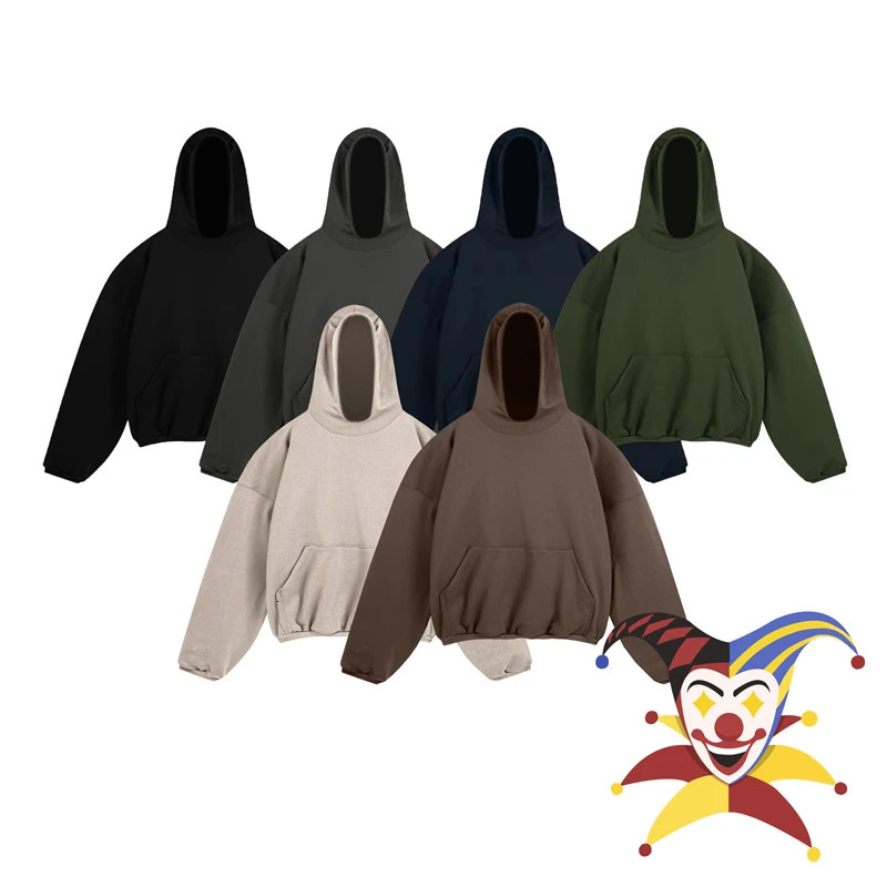 Double Layered West Hoodie Men Women Season 6 Thick Feavy Fabric Hooded Ye Collar Tag Pocket Pullovers 250226
