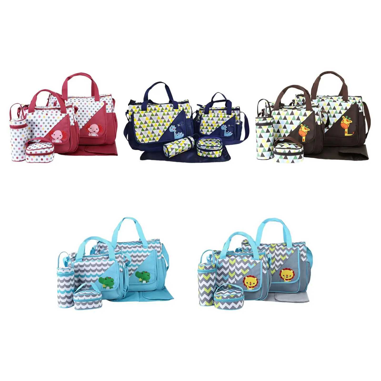 Diaper Bags Diaper Bag Set Multifunction with Nappy Changing Tote with Adjustable Shoulder Strap Y250227JZLB