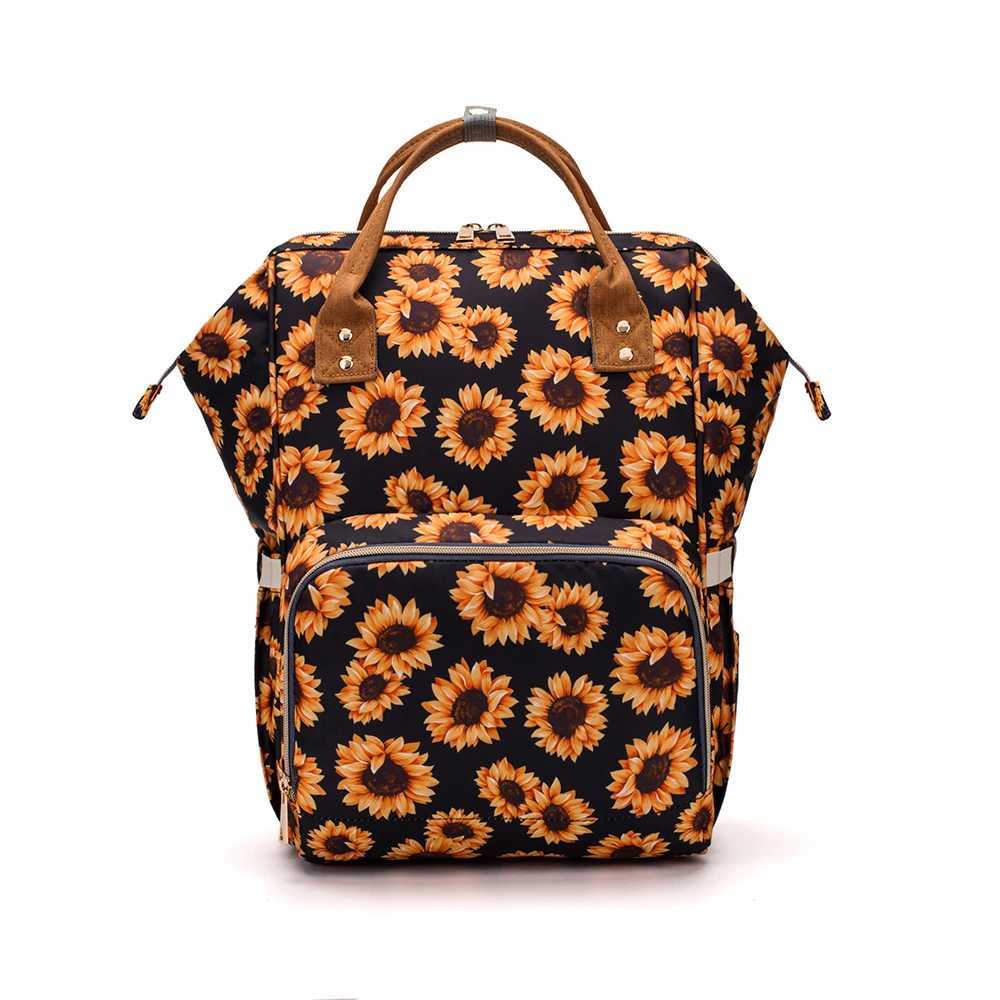 Diaper Bags Lequeen Mommy Backpacks Nappy Bags chrysanthemum animal Diaper Backpack Mummy Large Volume Travel Bag for baby born LPB14 Y250227UDES