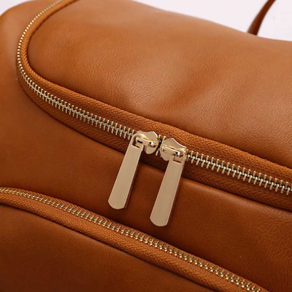 Diaper Bags Mummy Nappy Backpacks Kids Stroller Bags Large Capacity PU Handbag Waterproof Outdoor Travel Diaper Bag Maternity Baby Care Bags Y250227RX
