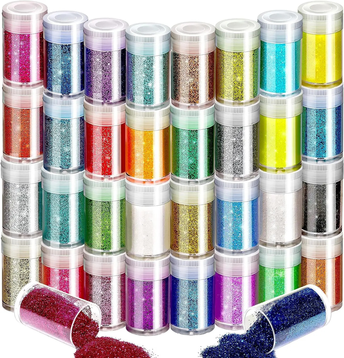 32 Colors of Nail Glitter Face Glitter Sparkly Fine Glitter for CraftingColors of Powder for Arts Crafts Rainbow Body Glitter 250227