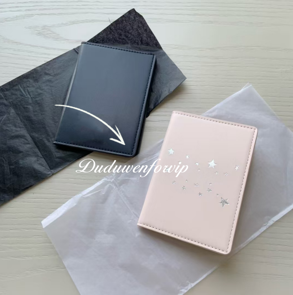 bussiness card flies fashion bill-fold black or pink options giftvip passport holder