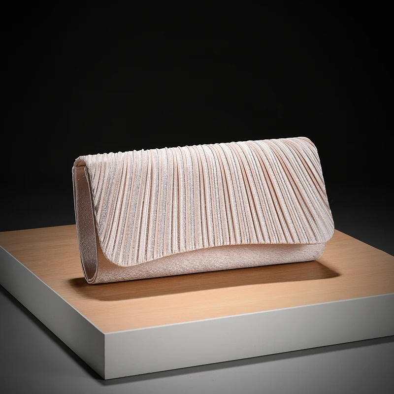 Fashionable Womens party clutch bag dinner dress champagne handbag evening wedding chain cross body shoulder 250226