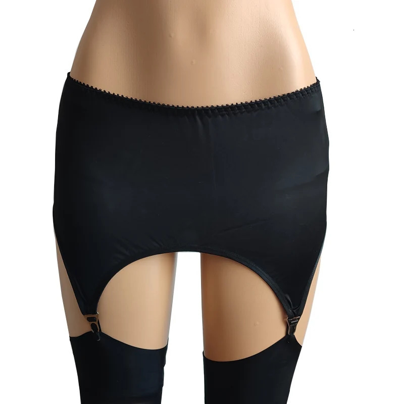 Vintage Garter Belt Women Smooth High Waist 4 Straps Metal Clips Suspender Belt Garters for Thigh High Stockings Sexy Lingerie 250227