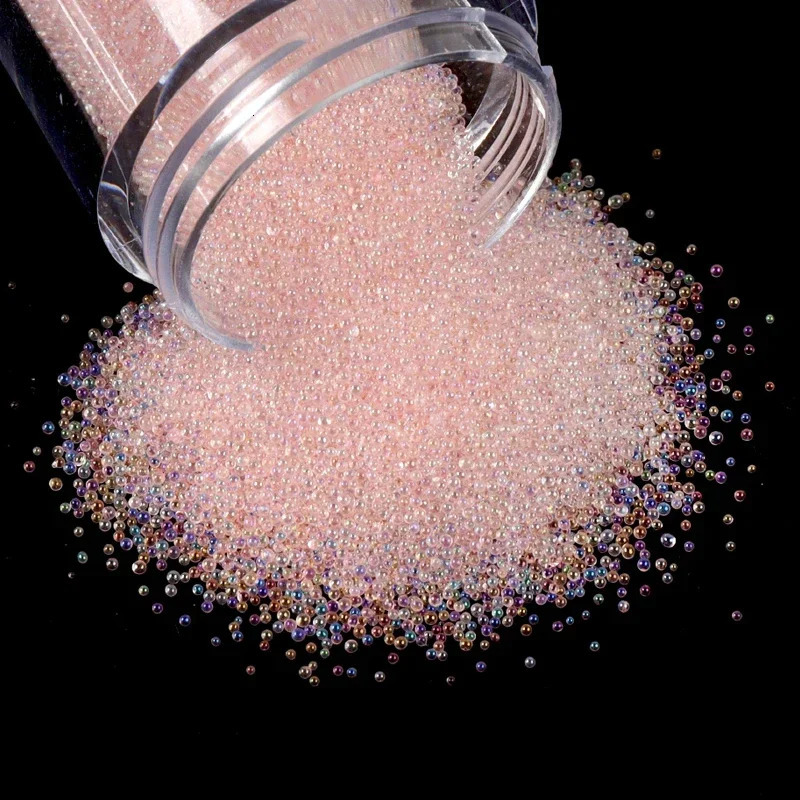 Caviar Small Beads Glass Nail Charms 3D Clear AB Color Gems Decoration Accessories Supplies for Professionals 250217
